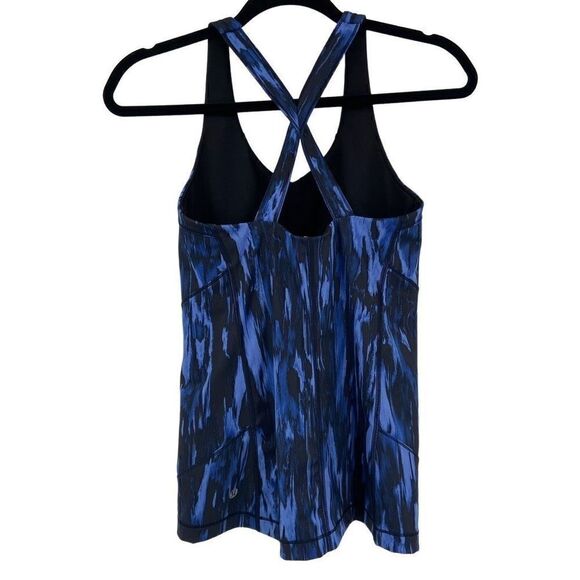 Lululemon Kanto Catch Me Tank Top Blue/Black Size 6 - Picture 8 of 9